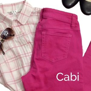 💕Cabi Pink Bardot Skinny Jeans sz 8 EUC💕